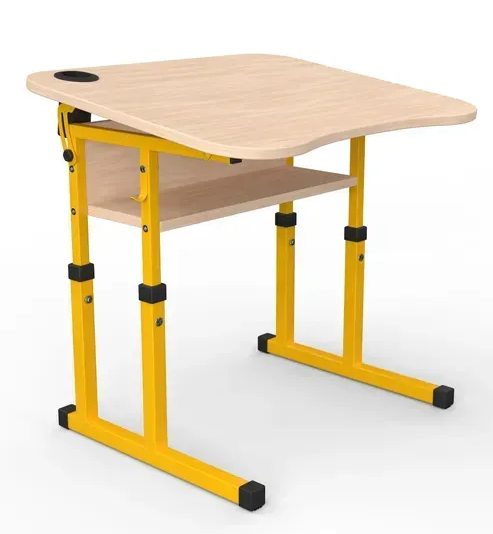 Стіл учнівський №3-6 з регулюванням куту нахилу стільниці 600х500 МФ Вересень